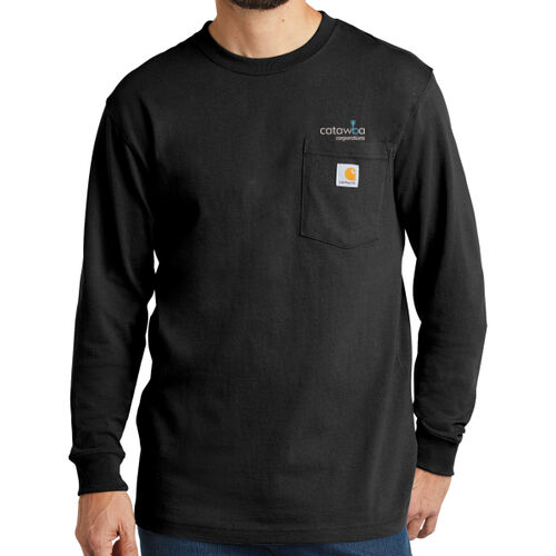 Embroidered Logo - Workwear Pocket Long Sleeve T Shirt Thumbnail