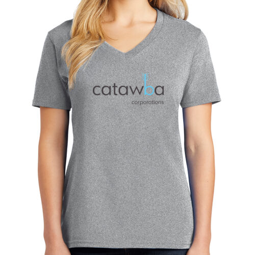 Printed - Ladies Core Cotton V Neck Tee Thumbnail