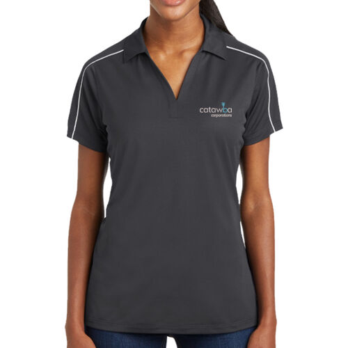 Embroidered  - Ladies Micropique Sport Wick ® Piped Polo Thumbnail