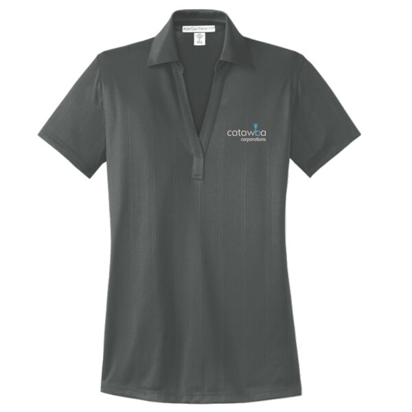 Embroidered  - Ladies Performance Fine Jacquard Polo Thumbnail