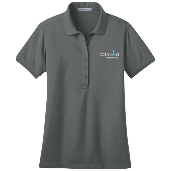 Embroidered  - Ladies Stretch Pique Polo Thumbnail