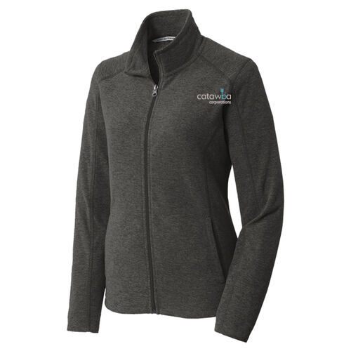 Catawba Embroidered  - Ladies Heather Microfleece Full Zip Jacket Thumbnail