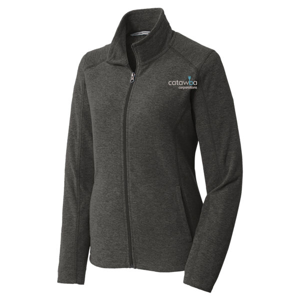 Catawba Embroidered  - Ladies Heather Microfleece Full Zip Jacket Thumbnail