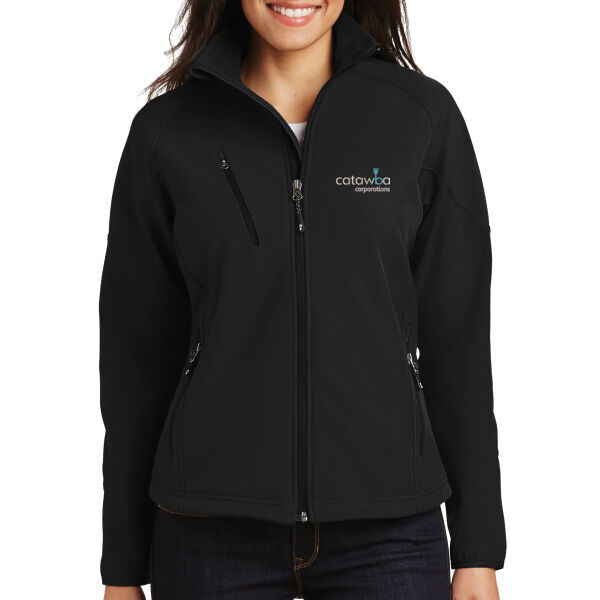 Catawba Embroidered  - Ladies Textured Soft Shell Jacket Thumbnail