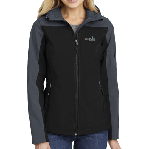 Catawba Embroidered  - Ladies Hooded Core Soft Shell Jacket Thumbnail