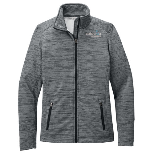 Catawba Embroidered  - Ladies Digi Stripe Fleece Jacket Thumbnail