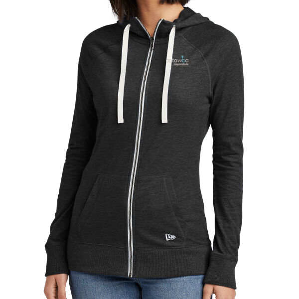 Catawba Embroidered  - Ladies Sueded Cotton Blend Full Zip Hoodie Thumbnail