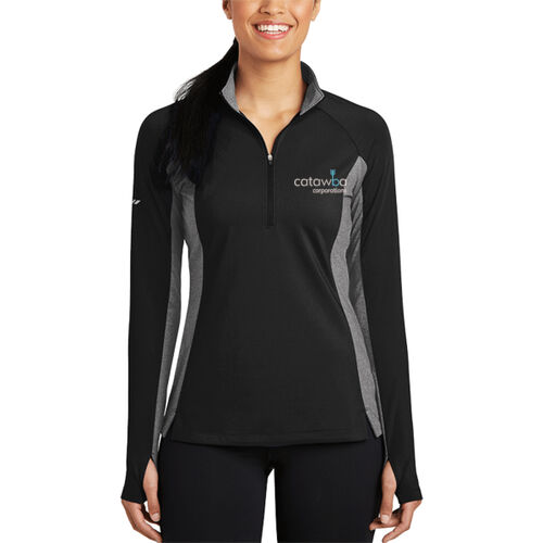 Embroidered   - Ladies Sport Wick ® Stretch Contrast 1/2 Zip Pullover Thumbnail