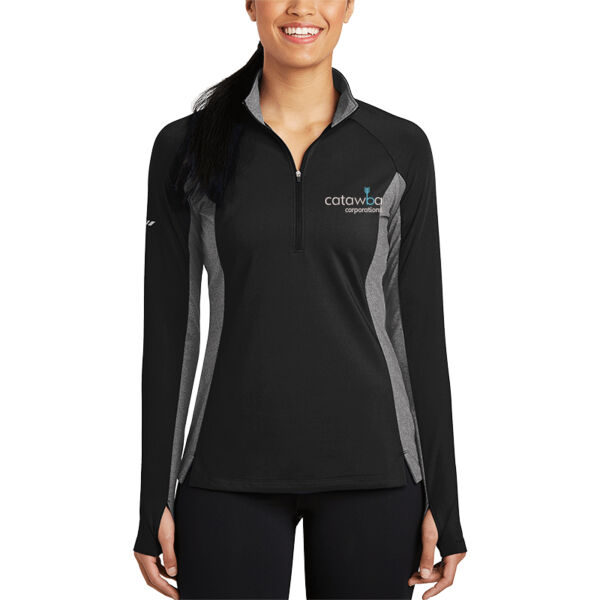 Embroidered   - Ladies Sport Wick ® Stretch Contrast 1/2 Zip Pullover Thumbnail