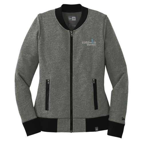 Embroidered   - Ladies French Terry Baseball Full Zip Thumbnail
