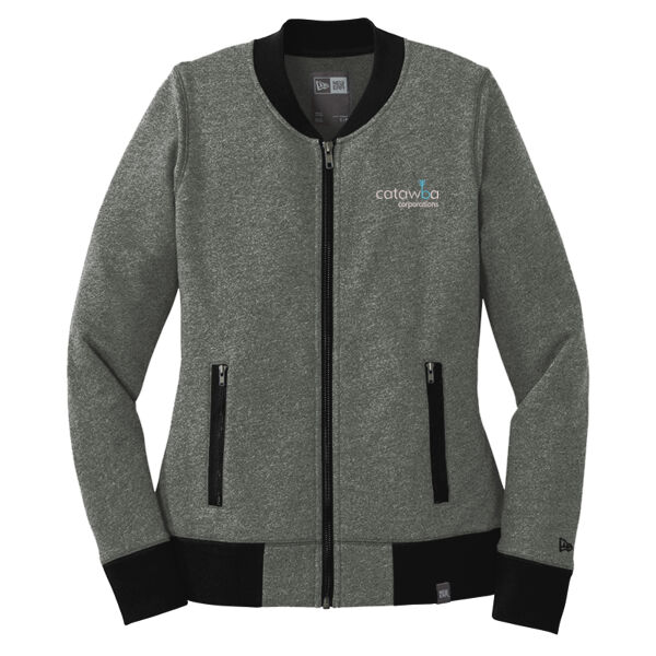Embroidered   - Ladies French Terry Baseball Full Zip Thumbnail