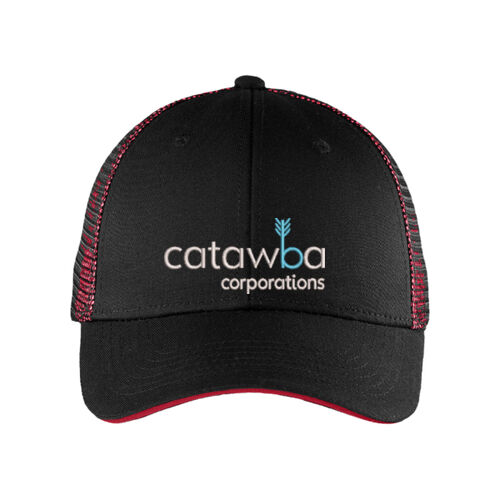 Embroidered   - Double Mesh Snapback Sandwich Bill Cap Thumbnail