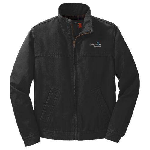 Embroidered  - Washed Duck Cloth Flannel Lined Work Jacket Thumbnail