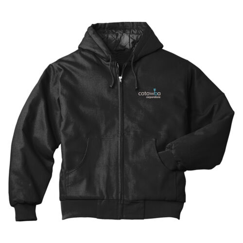 Embroidered  - Duck Cloth Hooded Work Jacket Thumbnail