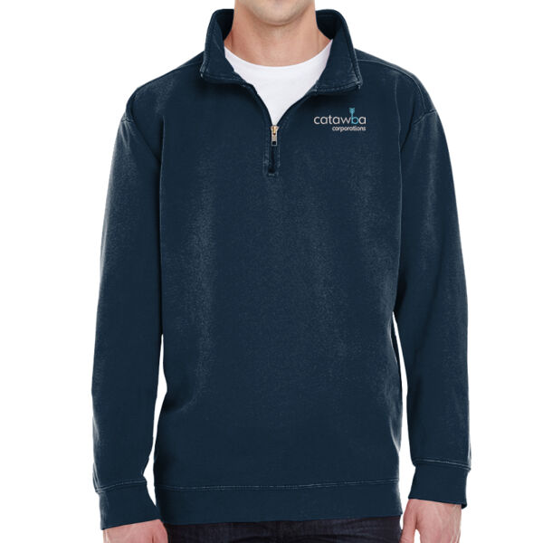 Embroidered  - Ring Spun 1/4 Zip Sweatshirt Thumbnail