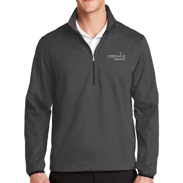 Embroidered  - Active 1/2 Zip Soft Shell Jacket Thumbnail