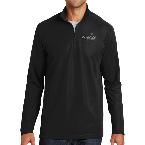 Embroidered  - Pinpoint Mesh 1/2 Zip Thumbnail