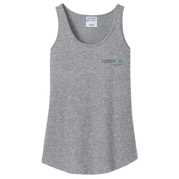 Printed Crest  - Ladies Core Cotton Tank Top Thumbnail
