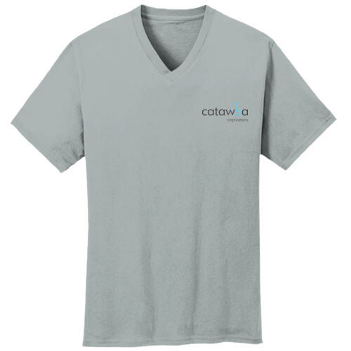 Printed Crest  - Core Cotton V Neck Tee Thumbnail